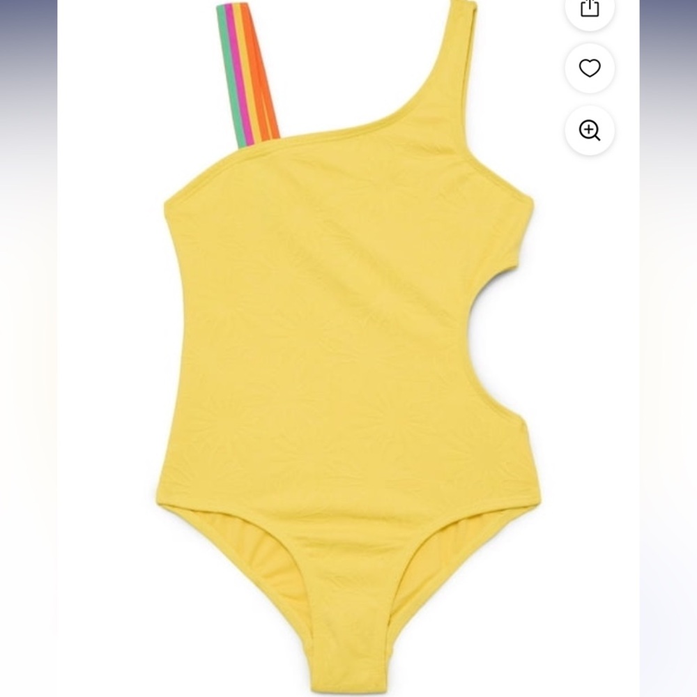 Wonder Nation Yellow Kids Swim One Piece